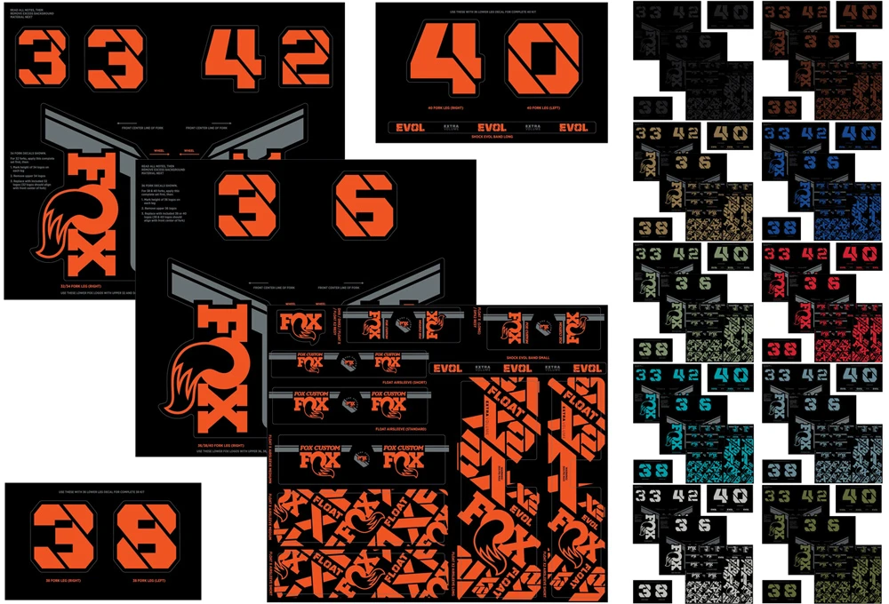 Fox Racing Kit D'autocollants Custom Fork Et Shox 2021 3 Fox Racing Kit D'autocollants Custom Fork Et Shox 2021