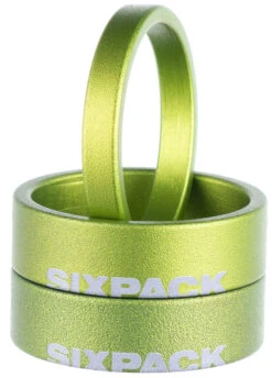 Menace Spacer Set 1 1/8" 11 Menace Spacer Set 1 1/8" -Vélo Pièces Magasin 992005 sixpack spacer menace electric green 03