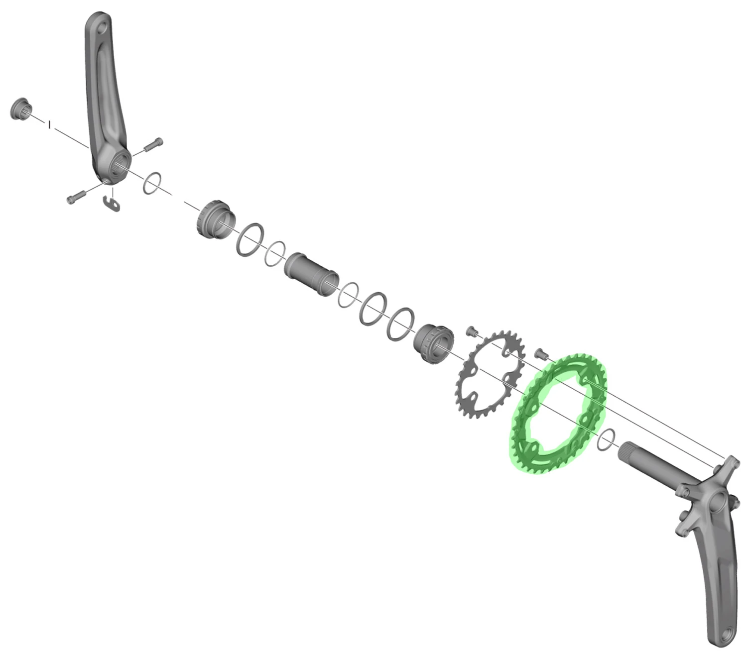 Shimano DEORE FC-M4100-2/M4100-B2 2x10 Vitesses Plateau 5 Shimano DEORE FC-M4100-2/M4100-B2 2x10 Vitesses Plateau – Image 3