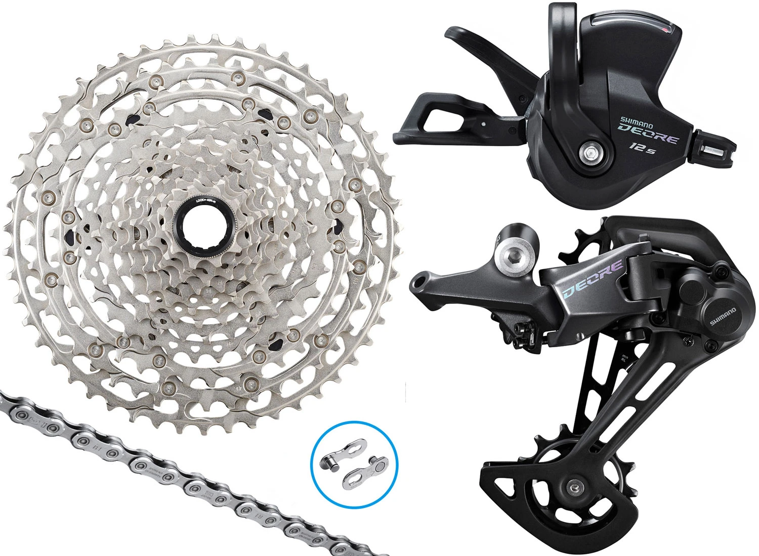 Shimano DEORE M6100 Kit De Mise à Niveau 1x12 Vitesses 10-51 Collier De Serrage 3 Shimano DEORE M6100 Kit De Mise à Niveau 1x12 Vitesses 10-51 Collier De Serrage
