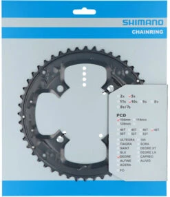 Shimano FC-T6010 Plateau 48T Pour Garde-Chaîne -Vélo Pièces Magasin Shimano FC T6010 Kettenblatt 48 Zahne fur Kettenschutzring silver Y1WE98020