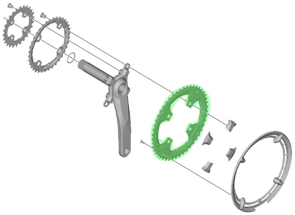 Shimano FC-T8000 Plateau 48T Pour Garde-Chaîne 4 Shimano FC-T8000 Plateau 48T Pour Garde-Chaîne – Image 2