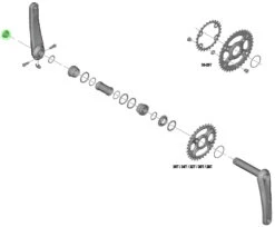 Shimano Vis De Fixation De Manivelle Pour FC-M8100 5 Shimano Vis De Fixation De Manivelle Pour FC-M8100 -Vélo Pièces Magasin Shimano Kurbelbefestigungsschraube fur FC M8100 Y0J620000 a
