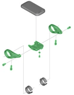 Shimano STEPS Support D'écran Pour SC-E6100/E6010 -Vélo Pièces Magasin Shimano STEPS Display Halterung fur SC E6100 Y78S98040 b