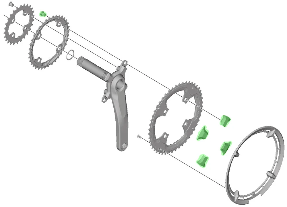 Shimano XT Boulons De Plateau Pour FC-T8000 (4 Pièces) 4 Shimano XT Boulons De Plateau Pour FC-T8000 (4 Pièces) – Image 2