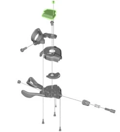 Shimano Couverture Pour SL-M8000 Sans Indicateur De Vitesse à Gauche 5 Shimano Couverture Pour SL-M8000 Sans Indicateur De Vitesse à Gauche -Vélo Pièces Magasin Shimano XT Abdeckung fur SL M8000 ohne Ganganzeige links Y03L98070 b