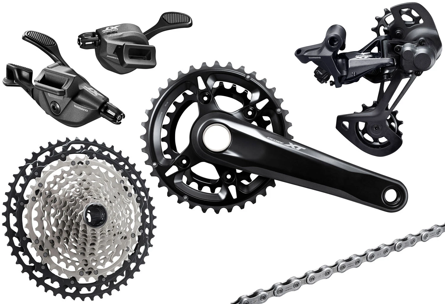 Shimano XT M8100 Groupe 2x12 Vitesses I-Spec EV 10-45 3 Shimano XT M8100 Groupe 2x12 Vitesses I-Spec EV 10-45