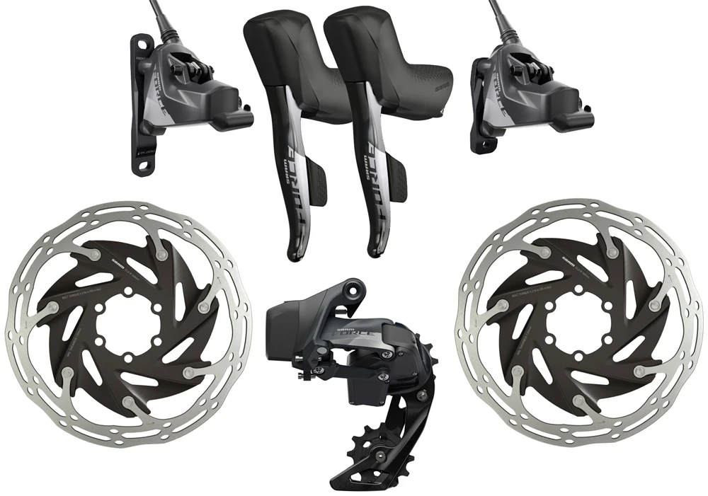 SRAM Force ETap® AXS Groupe De 1x12 Vitesses HRD 6 Trous Disc 3 SRAM Force ETap® AXS Groupe De 1x12 Vitesses HRD 6 Trous Disc